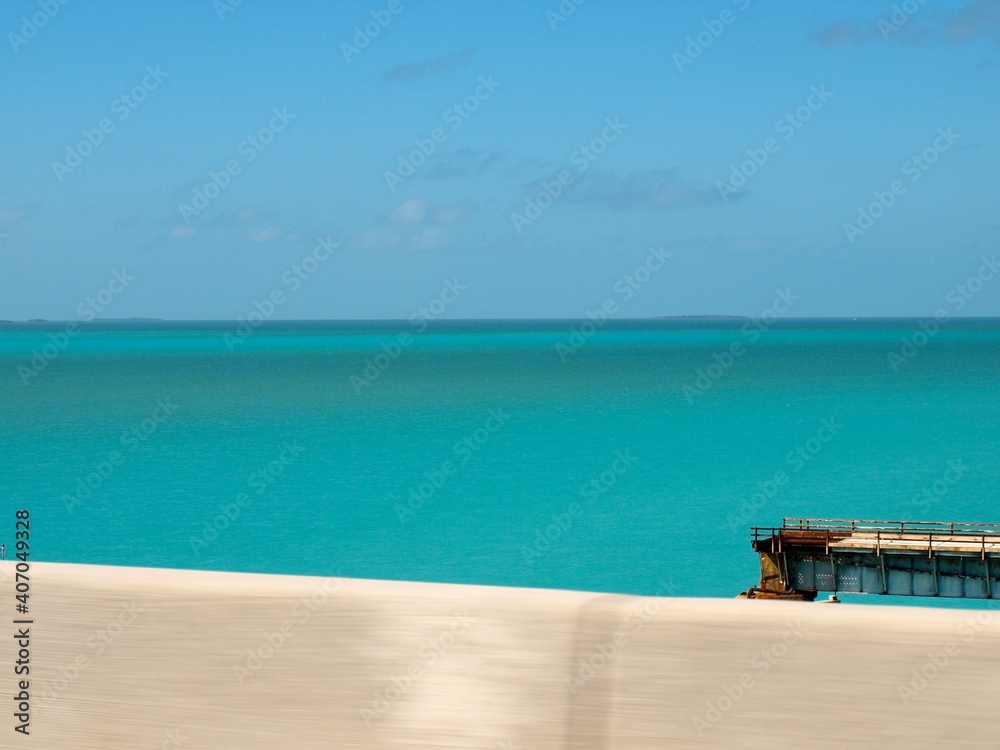Obraz premium Ocean view from Seven Mile Bridge, Florida Keys