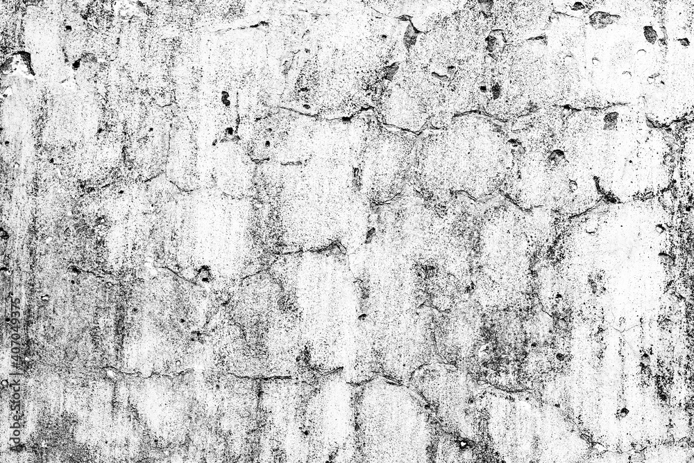 Obraz premium Texture of a concrete wall with cracks and scratches which can be used as a background
