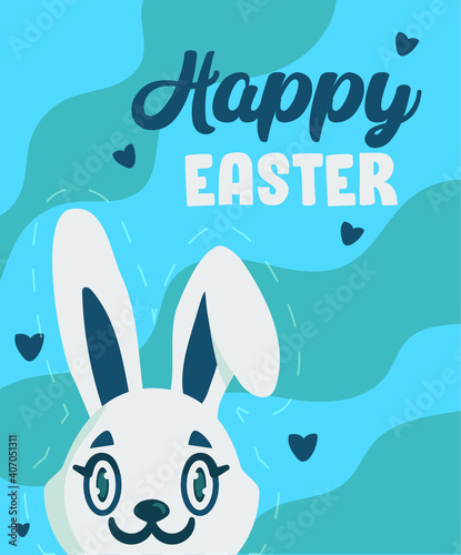 Happy Easter greeting card. Vector illustration