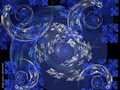 blue fractal and nice background