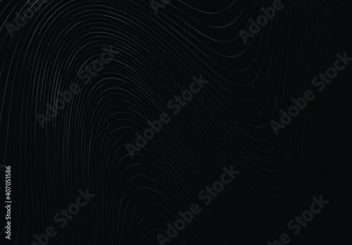 Fototapeta Naklejka Na Ścianę i Meble -  Black and white background, waves of lines, abstract wallpaper, vector design