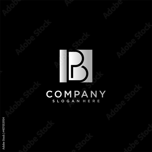 Initials b logo with modern concept silver color for the company Premium Vector. part 5