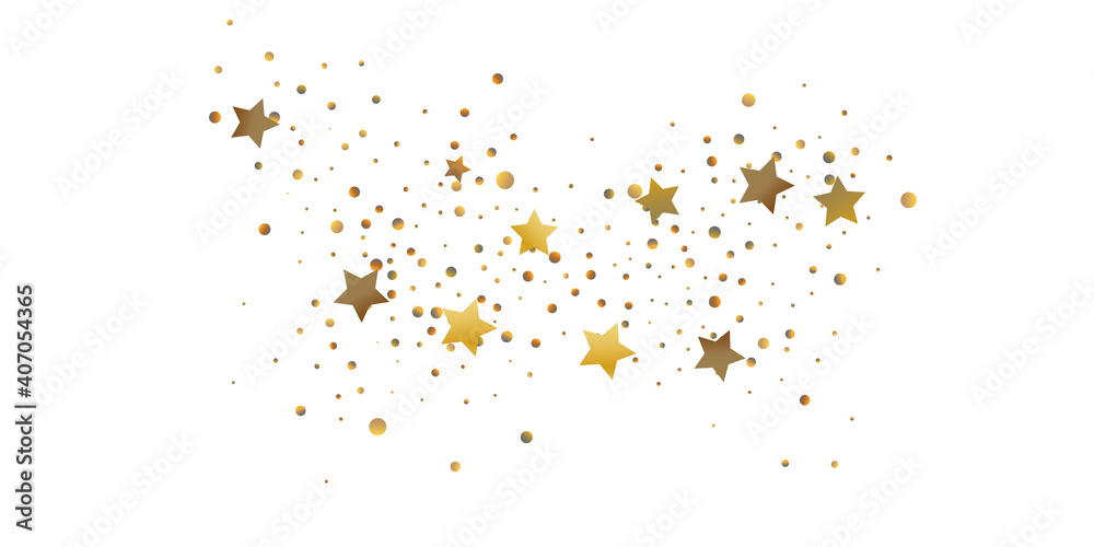 Star confetti. Golden casual confetti background.Star confetti.