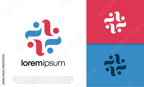 Abstract logotype for medical pharmacy. Logo design template. Medical health