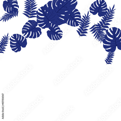 Vector tropical pattern from colorful foliage.
