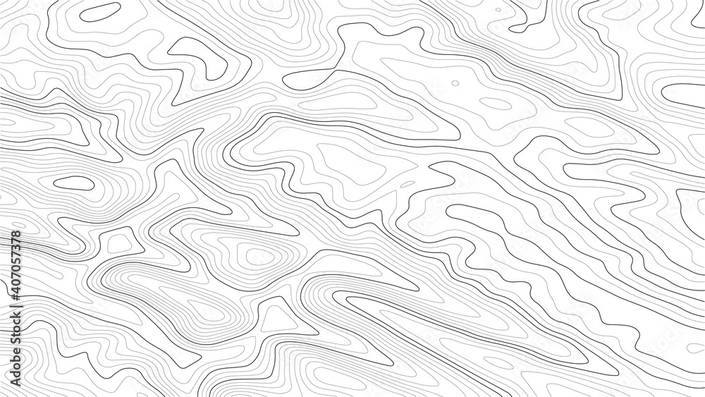 Obraz premium Topographic map lines background. Vector illustration.Abstract pattern with lines