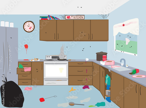 Messy Kitchen