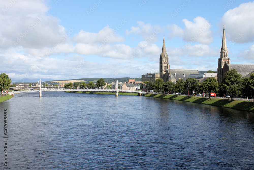 A view of Inverness in Scotland A view of Inverness in Scotland