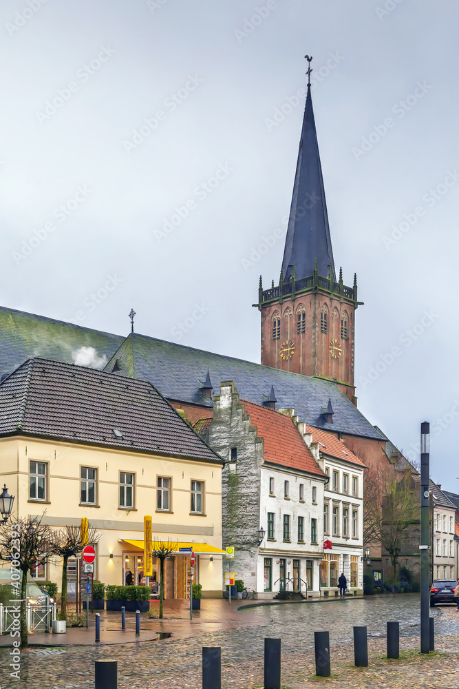 Market square in Kalkar, Germany