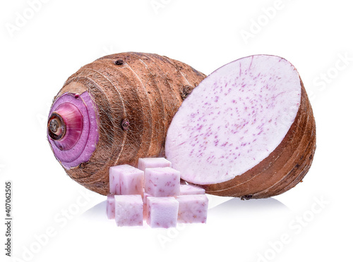 taro isolated on white background
