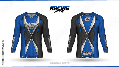T-shirt template, racing jersey design, soccer jersey
