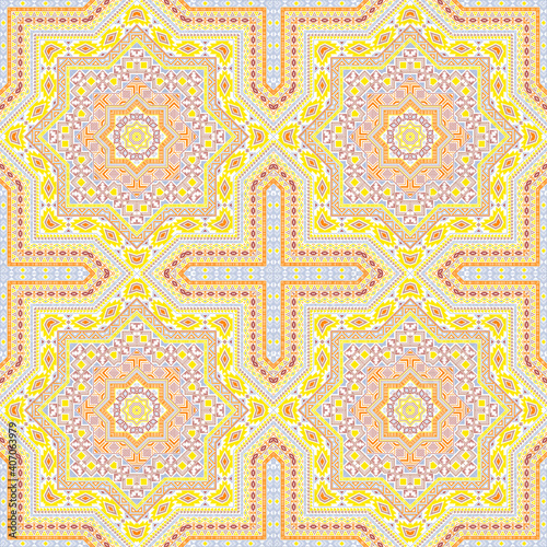 Fotografie Abstract moroccan zellige tile seamless pattern