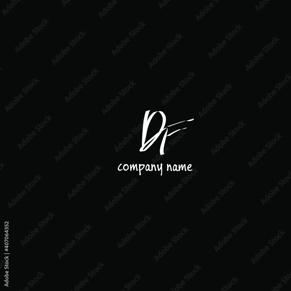 DF beauty monogram and elegant logo design DF beauty monogram and elegant logo design