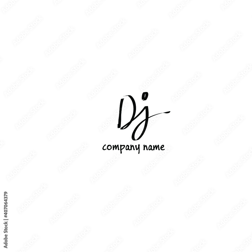 Dj beauty monogram and elegant logo design Dj beauty monogram and elegant logo design