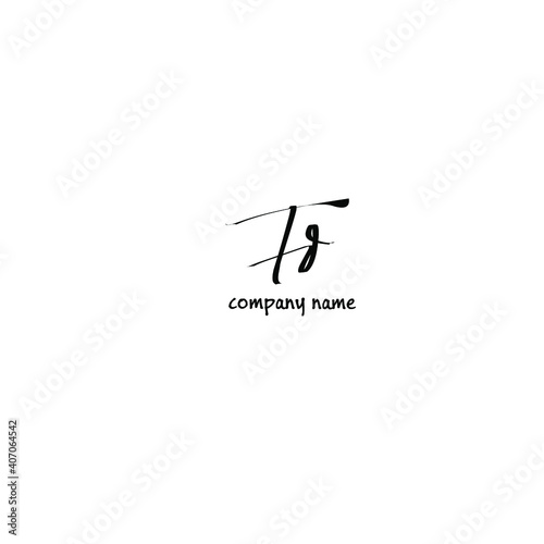 Fd beauty monogram and elegant logo design