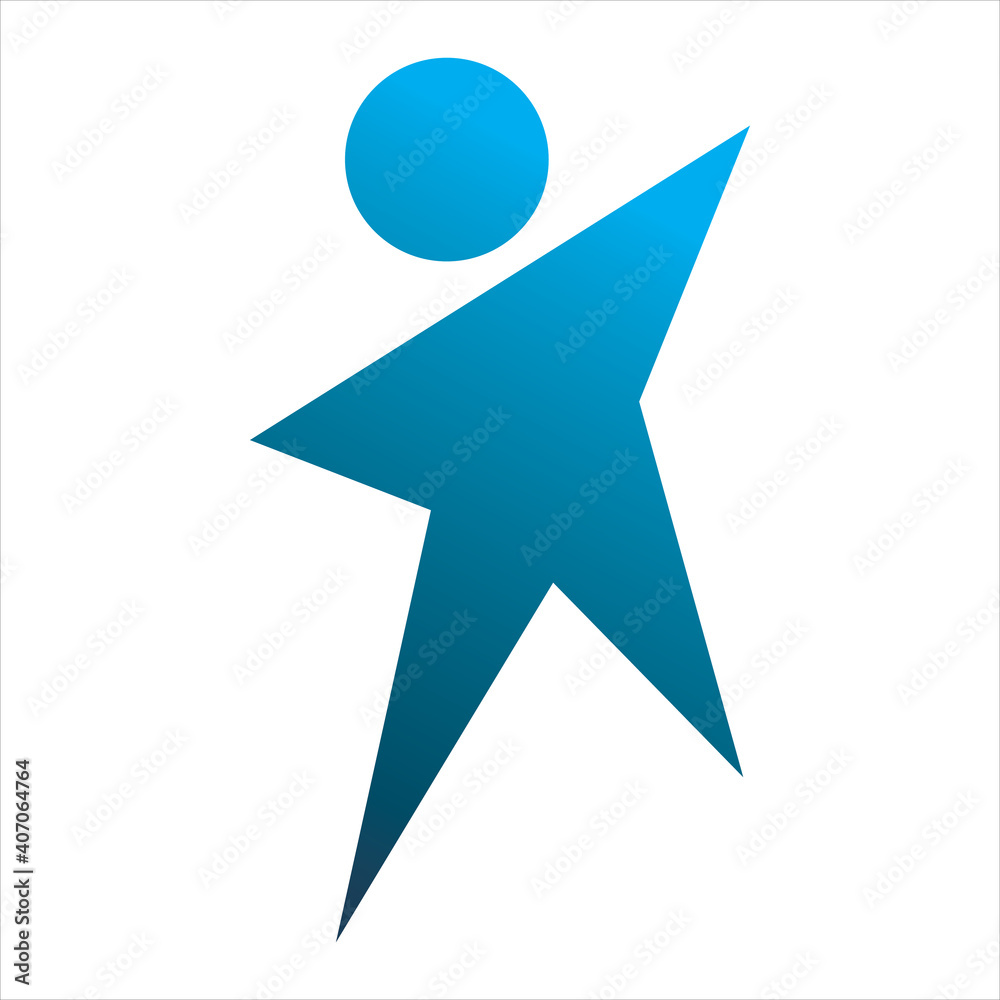 bue people active healthy logo design bue people active healthy logo design