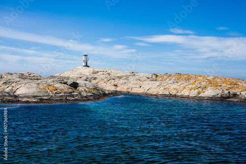 Φωτογραφία A beautiful lighthouse  on the Swedish west coast, Marstrand, Sweden