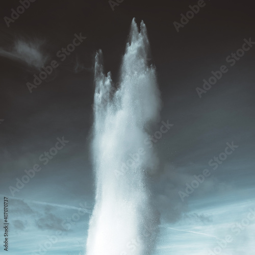 Geyser in Icelandic National Park