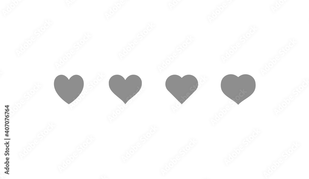 Heart icon collection. Valentine's day symbol. Hearts vector set. Heart icon collection. Valentine's day symbol. Hearts vector set.