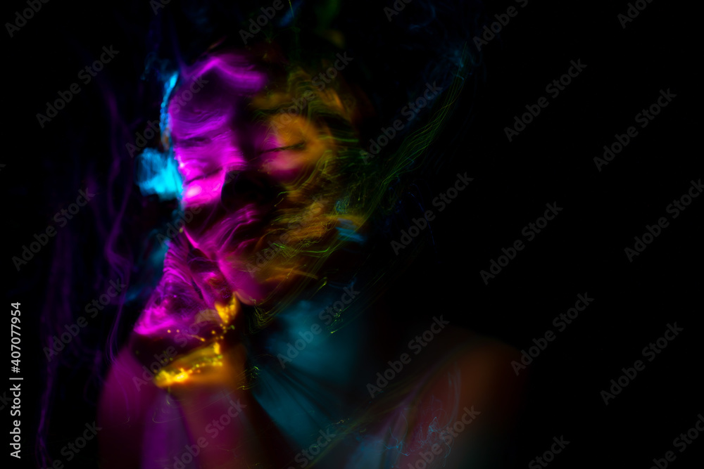 lightpainting portrait, new art direction, , light drawing at long exposure lightpainting portrait, new art direction, , light drawing at long exposure