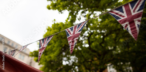 United Kingdom triangle flags Fototapet