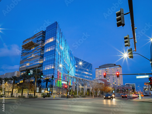 Night view of the Las Vegas City Hall