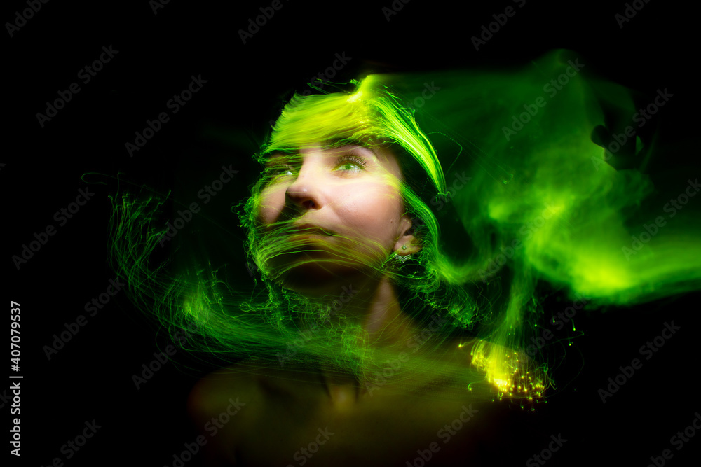 lightpainting portrait, new art direction, , light drawing at long exposure lightpainting portrait, new art direction, , light drawing at long exposure