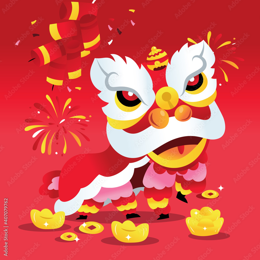 Super Cute Chinese New Year Lion Dance Super Cute Chinese New Year Lion Dance