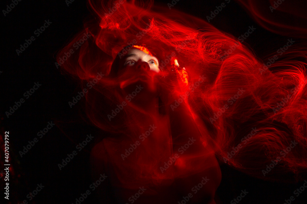 lightpainting portrait, new art direction, , light drawing at long exposure lightpainting portrait, new art direction, , light drawing at long exposure