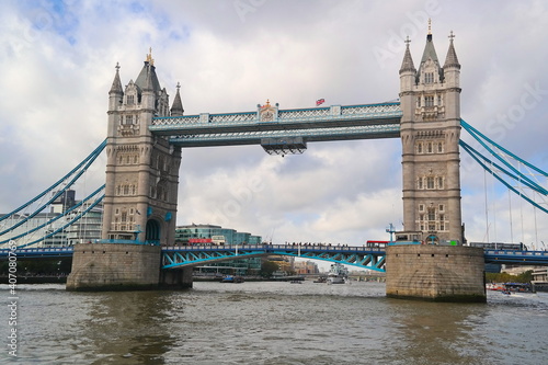 England - London with the Tower Bridge and the Themes