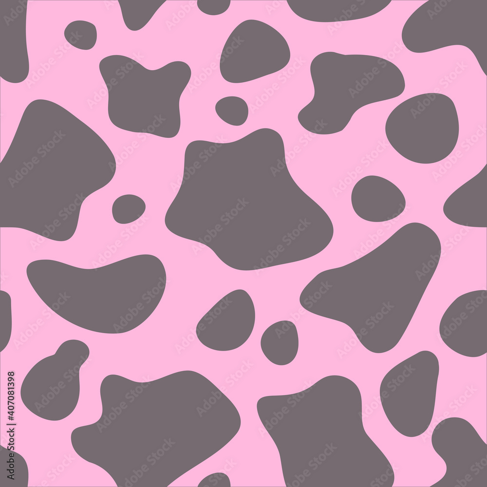 Fototapeta premium Seamless pattern gray and pink. Cow hide background.