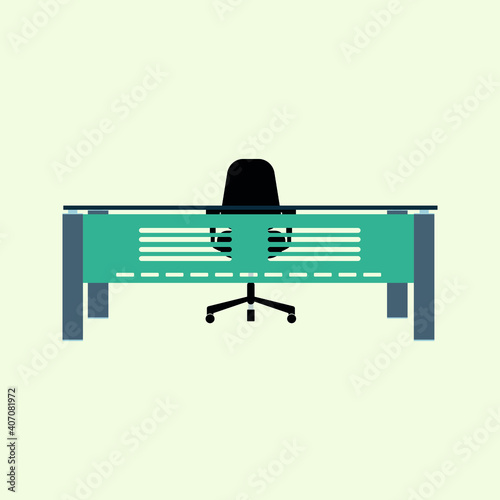 Empty ceo office interior.vector illustration