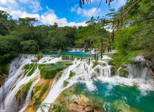 Beautiful El Meco waterfall, Huasteca Potosina, San Luis Potosi, Mexico photo