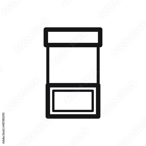 Promo stand vector icon, exhibition symbol. Modern, simple flat vector illustration for web site or mobile app