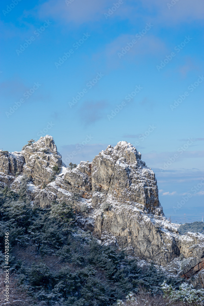 Naklejka premium Black Lake Yamanlar Mountain, Izmir - Turkey
