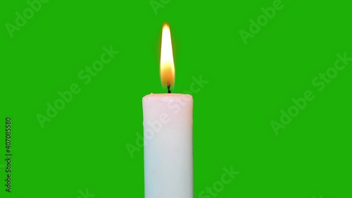 Realistic Candle Flame 4K . Candle flames animation on Green screen - candle Fire flame. Candle light green screen motion graphics