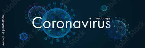 Novel Coronavirus. 2019-nCoV. Virus Covid-19. Coronavirus 3d isolated vector illustration.