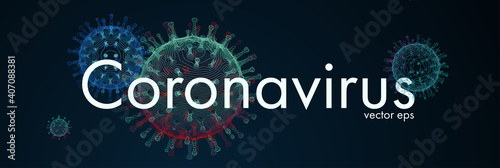 Novel Coronavirus. 2019-nCoV. Virus Covid-19. Coronavirus 3d isolated vector illustration.