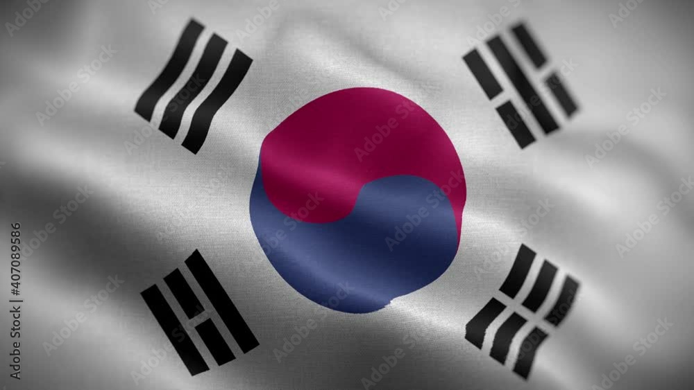 Korea South Flag Textured Waving Front Background HD Korea South Flag Textured Waving Front Background HD