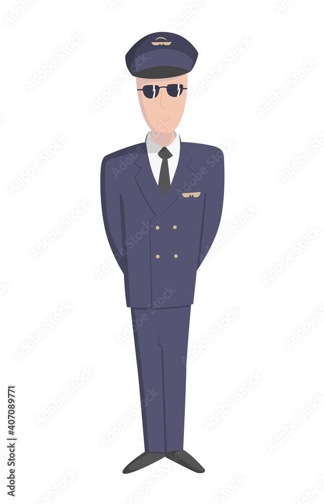 aircraft pilot vector illustration isolated aircraft pilot vector illustration isolated
