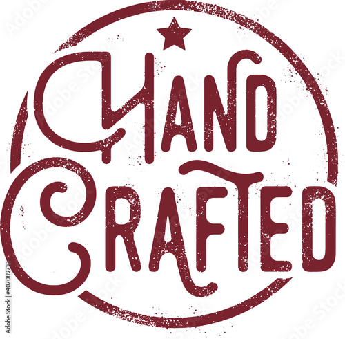 Vintage hand Crafted Product Stamp Label
