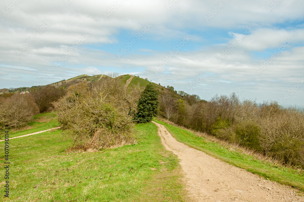 Pathway along the Malvern hills in the Springtime. Pathway along the Malvern hills in the Springtime.