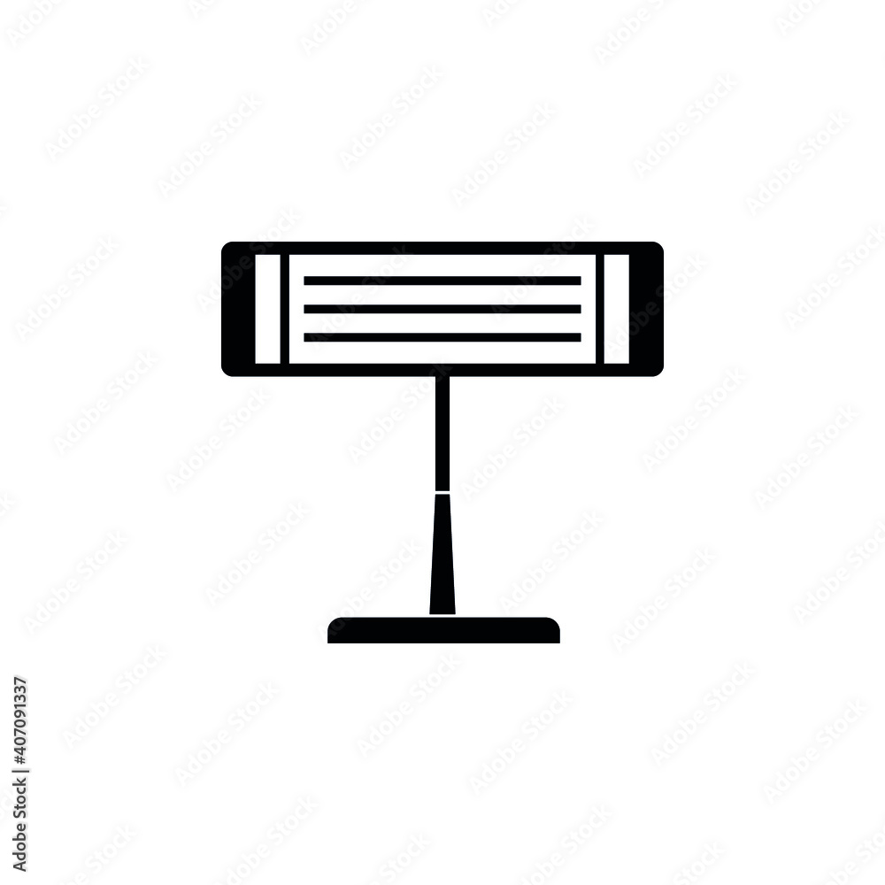 Infrared heater vector icon. Climatic equipment icon. Infrared heater vector icon. Climatic equipment icon.