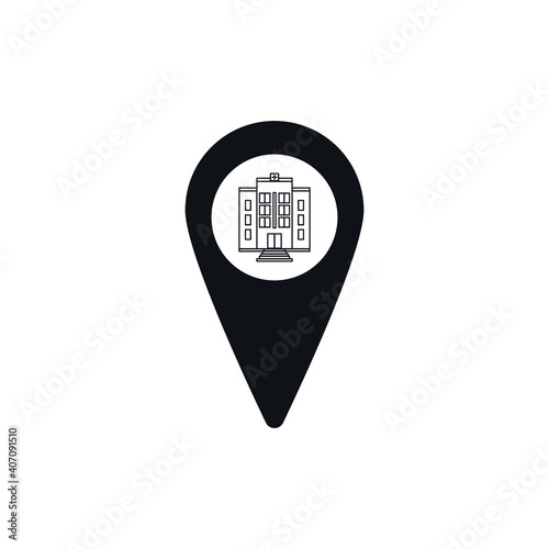 Business contact icon, flat design best vector icon