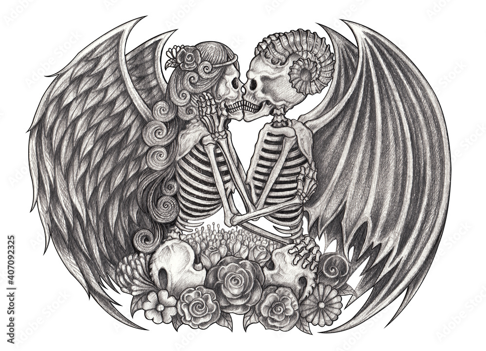 Demon x Angel, an art print by Kay - INPRNT