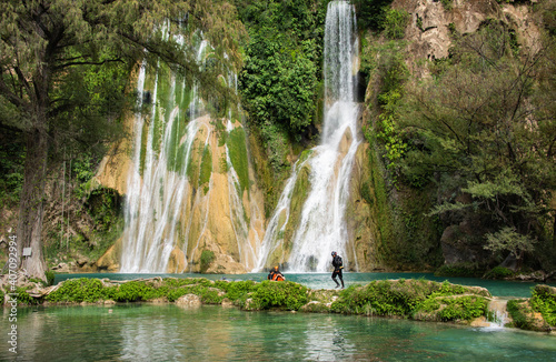 The beautiful Minas Viejas waterfall  Huasteca Potosina  San Luis Potosi  Mexico