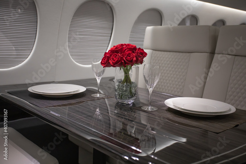 private jet dinning table