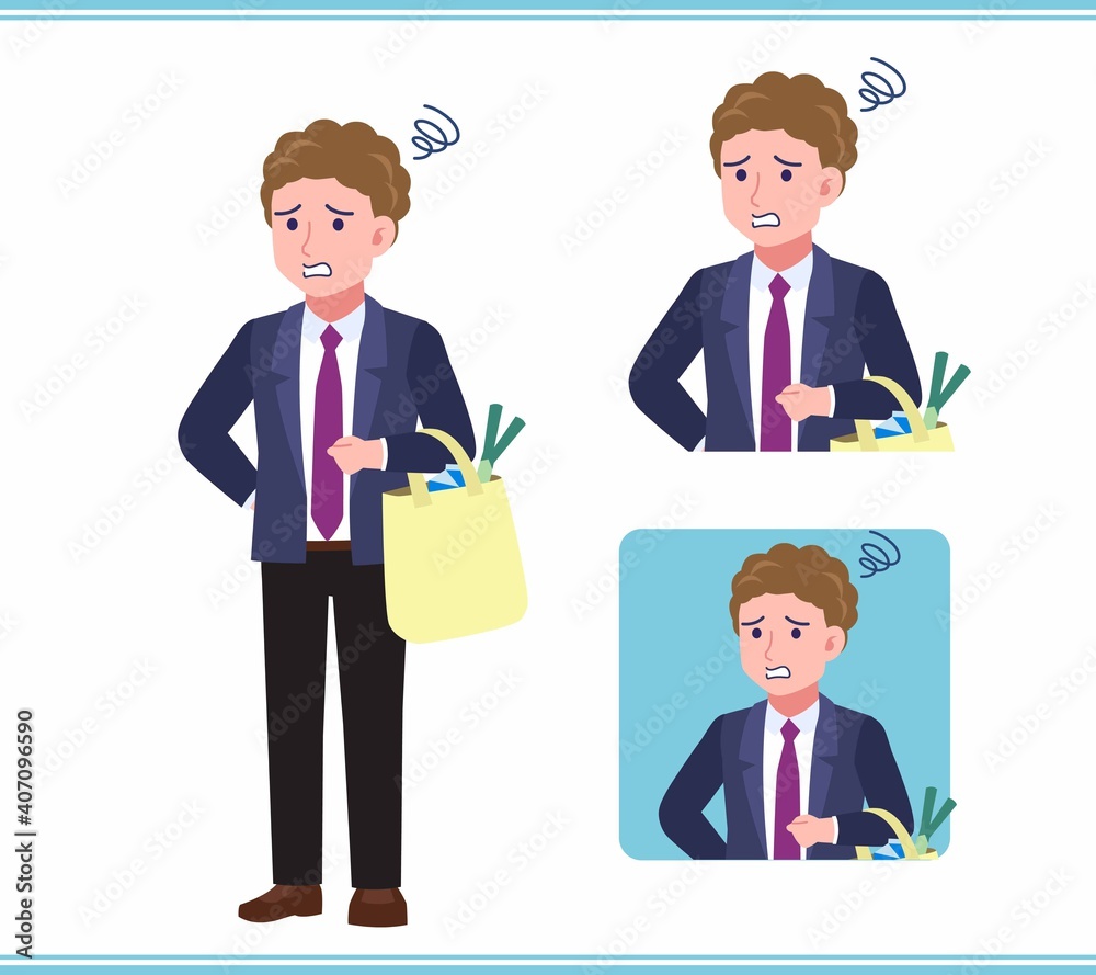 Young man in an afro hair suit_B Young man in an afro hair suit_B