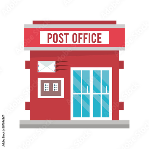 post office building facade icon