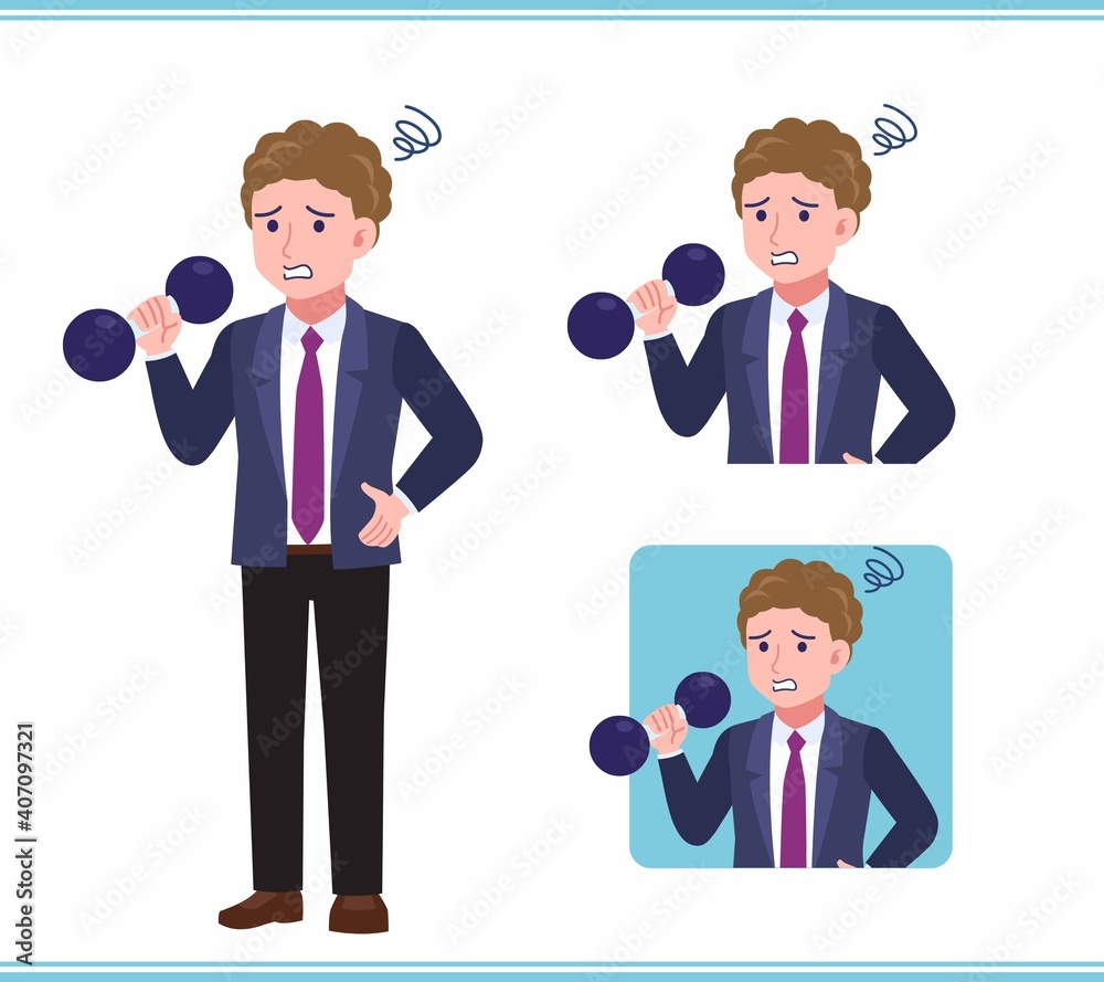 Young man in an afro hair suit_B